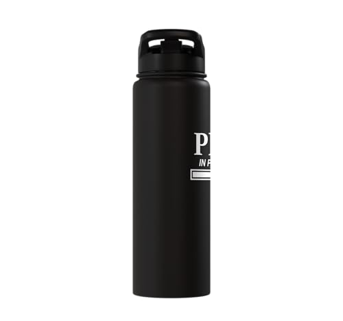 PhD in Progress Doctorate Student PhD Candidate Future Dr Stainless Steel Insulated Water Bottle - color: Black