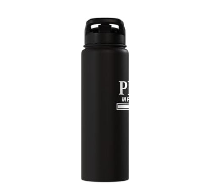 PhD in Progress Doctorate Student PhD Candidate Future Dr Stainless Steel Insulated Water Bottle - color: Black