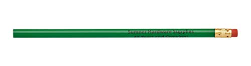 Pencil Guy Promotional Personalized Green Round Pencils | 144 to a box, Imprinted, 19 color(s) to choose from - color: Green, size: 1 Count (Pack of 144)