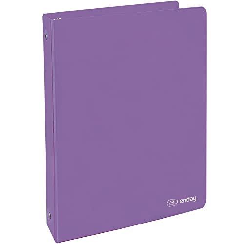 Enday 1 Inch Binder, Purple 3 Ring Binder 1 Inch, Heavy Duty Three Ring Binder, 175 Sheets Capacity - One Inch Binder for Home School and Office - color: Purple, size: 1-Inch