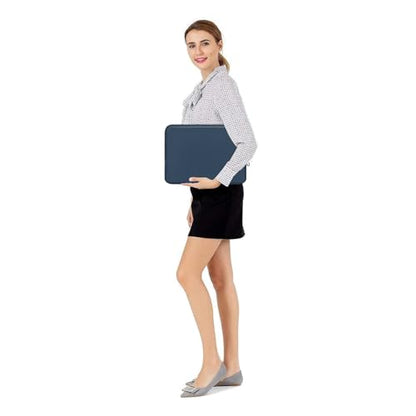 MOSISO Laptop Sleeve Bag 13 inch Compatible with MacBook Neo 13 A18/Air 13.6 inch 2026-2022 M4 M3 M2/Air 13 inch 2022-2018 M1/Pro 13 2026-2016 M2 M1, PU Leather Padded Bag Waterproof Case,Peacock Blue - color: Peacock Blue, size: 13 inch