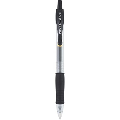Pilot, G2 Premium Gel Roller Pens, Extra Fine Point 0.5 mm, Pack of 4, Black