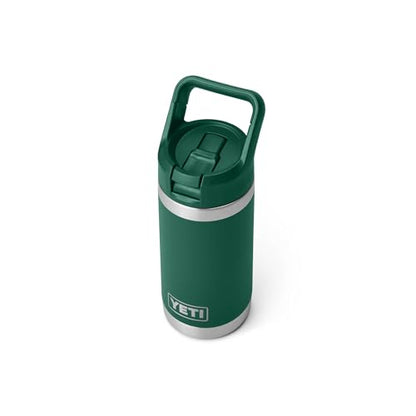 YETI Rambler Jr. 12 oz Kids Bottle, with Straw Cap - color: Black Forest Green