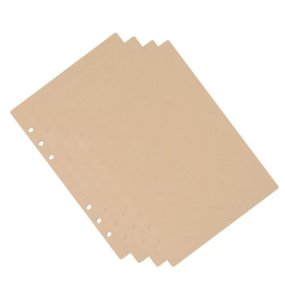 3 Packages A6 Loose Leaf Notebook Refill Paper with Smooth Surface and Wear-resistant Khaki Paper for Office and Drawing Use, 6-ring Binder Compatible Blank Refill Sheets
