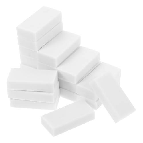 20pcs White Rectangular Pencil Erasers for Students, Small PVC Drawing Erasers for School Art Sketching and Classroom Use