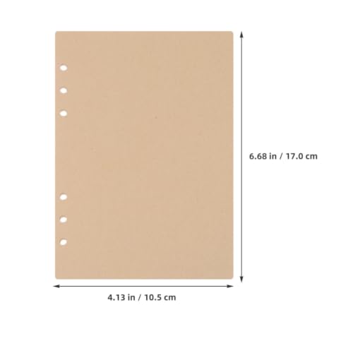 GALPADA Khaki Loose Leaf Refill Paper with Smooth Surface and Easy Insertion 3 Packages for 6-ring Wirebound Notebooks for Daily Use and Drawing