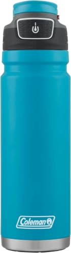 Coleman FreeFlow AUTOSEAL Stainless Steel Water Bottle, 24oz., Caribbean Sea (Pack of 6) - color: Caribbean Sea, size: 24oz (Pack of 6)