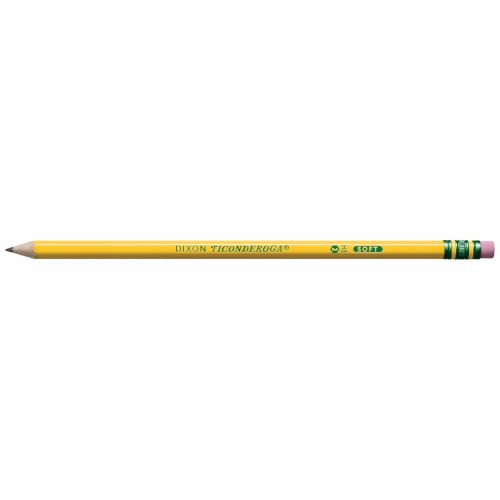 Ticonderoga Wood-Cased Pencils, Pre-Sharpened, 2 HB Soft, Yellow, 4 Count