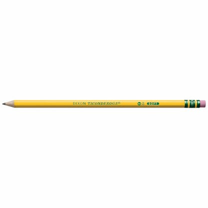 Ticonderoga Wood-Cased Pencils, Pre-Sharpened, 2 HB Soft, Yellow, 4 Count