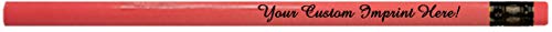 Express Pencils™ Personalized Pencils Round Neon Colors Custom Imprinted with your Name - Text - Logo - Message- 12 pkg - ** Includes Personalization ** Great Gift Idea (Neon Pink) - color: Neon Pink