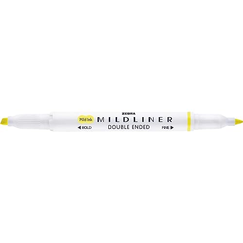 Zebra® Mildliner Double-Ended Highlighters, Chisel/Fine Point, White Barrels, Assorted Ink Colors, Pack of 15 Highlighte