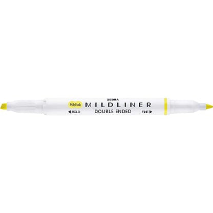 Zebra® Mildliner Double-Ended Highlighters, Chisel/Fine Point, White Barrels, Assorted Ink Colors, Pack of 15 Highlighte