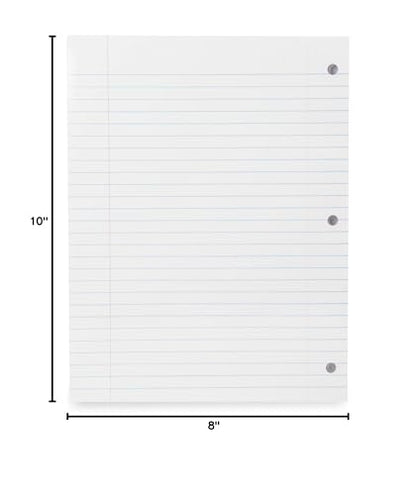 Mintra Office Filler Paper (Wide Ruled, 600 Sheets (6pks of 100)) - color: Wide Ruled, size: 600 Sheets (6pks of 100)