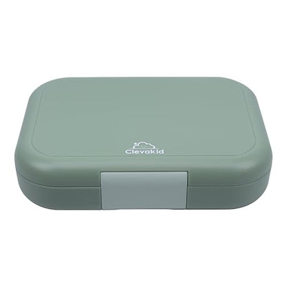 Bento Midi Lunch Box with carrying handle – 4 No-Mix Compartments | Microwave & Dishwasher Safe,Removable Tray | 900ML OZ (Green Olive) - color: Green Olive
