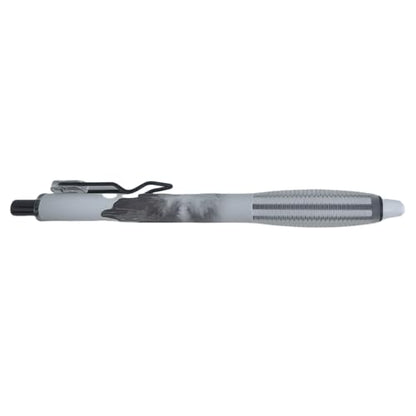 Fengtaiyuan Retractable Gel Pens, 0.5mm ST Precision Tip Quick Dry Black Ink, Gradient Black Barrel with Triangular Silicone Non-Slip Grip, Ergonomic Smooth Pens for Exam School Office [Pack of 18] - color: BlackGRB05P18