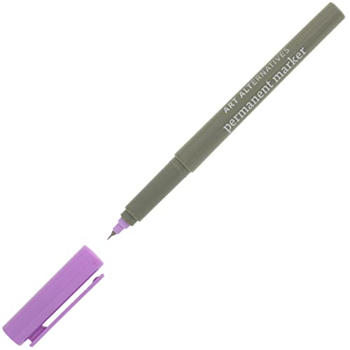 Art Alternatives 영구 마커, 엑스트라 파인, 라벤더 - 1.2mm 펠트 펜촉 - 영구 - 다중 표면 - 드로잉 + 글쓰기 + 일러스트레이션 - color: 라벤더., size: 1개(1팩)