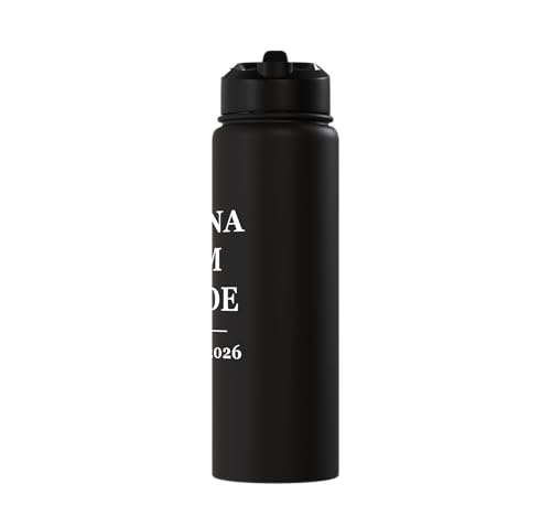 Magna Cum Laude Class Of 2026 Distinction Degree Graduation Stainless Steel Insulated Water Bottle - color: Black