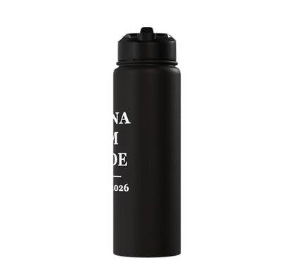 Magna Cum Laude Class Of 2026 Distinction Degree Graduation Stainless Steel Insulated Water Bottle - color: Black