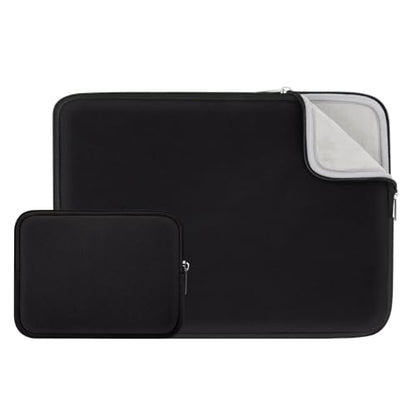 RAINYEAR 13 Inch Laptop Sleeve Case with Accessories Pouch, Compatible with 13.3" MacBook Air/Pro M1 M2 M3 M4 M5 A3449 A3240 A3113 A2681 A2338 (Black, Upgraded Version) - color: Black(upgraded Version), size: 13"