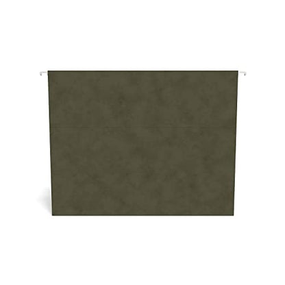 Staples Reinforced Box‑Bottom Hanging File Folders, Letter Size, 3" Expansion, Standard Green – 50/Carton - style: 50 Pack