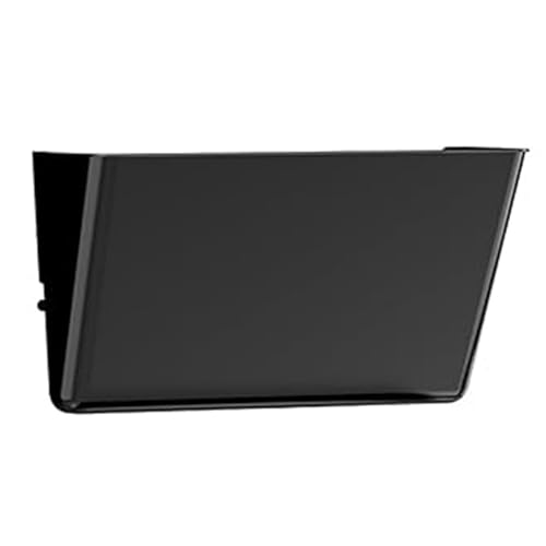 MINDEPOT 1 Pockets Acrylic Wall File Organizer, Clear Wall File Holder, Plastic Hanging Wall File Holder for Office, School and Home, Black - color: Black, size: 1Pack
