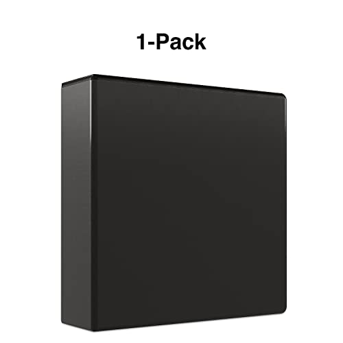 Staples Economy 3" 3‑Ring View Binders, D‑Ring, Black, High‑Capacity 600‑Sheet Storage – 3/Pack - color: Black, size: 3 Pack, style: 3'' Inch