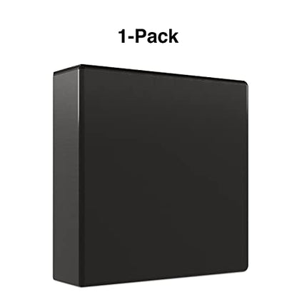 Staples Economy 3" 3‑Ring View Binders, D‑Ring, Black, High‑Capacity 600‑Sheet Storage – 3/Pack - color: Black, size: 3 Pack, style: 3'' Inch