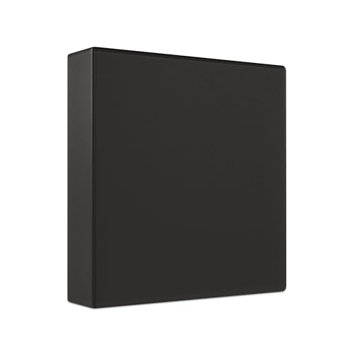 Staples Economy 2" 3‑Ring View Binders, D‑Ring, Black, Clear Overlay for Custom Covers, Holds Up to 480 Sheets – 3/Pack - color: Black, size: 3 Pack, style: 2'' Inch