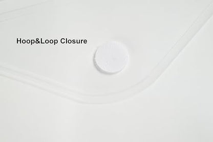 Plastic 3 Ring Binder Pockets Clear Pouches for 5.5’’ x 8.5’’ Paper Folder Organizer Hook Loop Closure 40 Pack - color: 40 Pack