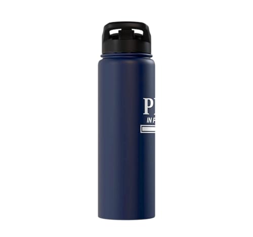 PhD in Progress Doctorate Student PhD Candidate Future Dr Stainless Steel Insulated Water Bottle - color: Navy Blue