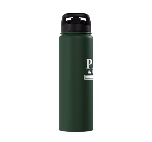 PhD in Progress Doctorate Student PhD Candidate Future Dr Stainless Steel Insulated Water Bottle - color: Dark Green