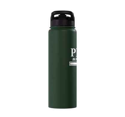PhD in Progress Doctorate Student PhD Candidate Future Dr Stainless Steel Insulated Water Bottle - color: Dark Green