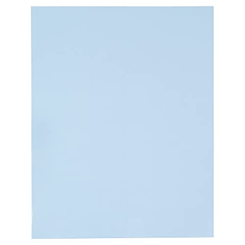 JAM PAPER Laminated Two Pocket Glossy School Folders - Letter Size - High Gloss Baby Blue - 6/Pack - color: Baby Blue, size: Pack of 6 Folders