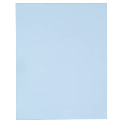 JAM PAPER Laminated Two Pocket Glossy School Folders - Letter Size - High Gloss Baby Blue - 6/Pack - color: Baby Blue, size: Pack of 6 Folders
