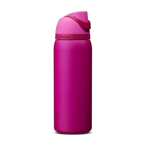 Owala FreeSip Insulated Stainless Steel Water Bottle with Straw, BPA-Free Sports Water Bottle, Great for Travel, 32 Oz, Read My Lips - color: Read My Lips, size: 32 Ounces
