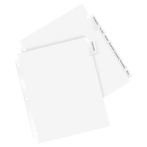 Avery Big Tab Insertable Extra Wide Dividers for 3 Ring Binders, 8-Tab Sets, Clear Tabs, 6 Sets (21940) - color: Clear, size: 8 tab, style: 6 Sets