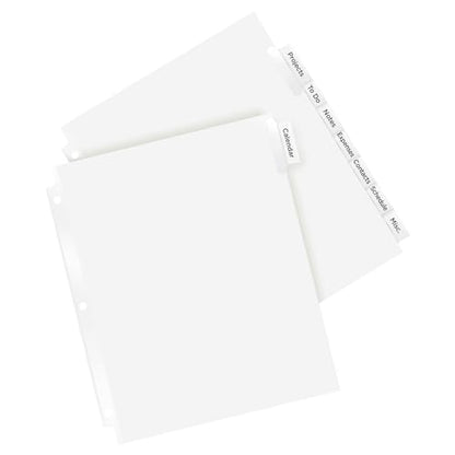 Avery Big Tab Insertable Extra Wide Dividers for 3 Ring Binders, 8-Tab Sets, Clear Tabs, 6 Sets (21940) - color: Clear, size: 8 tab, style: 6 Sets