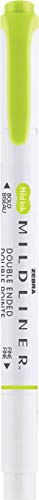 Zebra Pen Mildliner Dual-Tip Highlighters, Broad and Fine Tips, Ideal for Bible Highlighting, No Bleed, School Supplies, Teacher Supplies and Office Supplies, Mild Citrus Green Ink, 12-Pack (78450upc) - color: Citrus Green