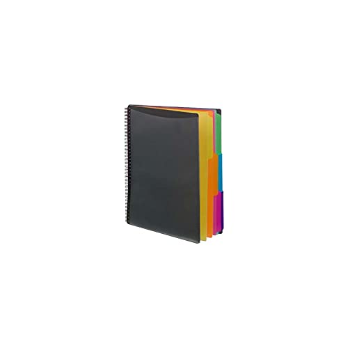Smead 12 Pocket Poly Project Organizer, Letter Size, 1/3-Cut Tab, Gray with Bright Colors (89207) (Pack of 1) - size: Letter
