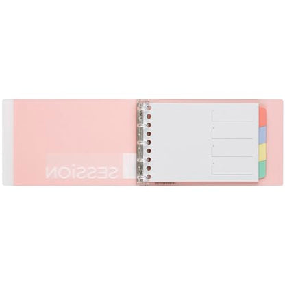 Maruman FM310A-38 Loose Leaf Binder Session Mini Size, 5 Holes, Sakura - color: Light Pink, size: ミニ