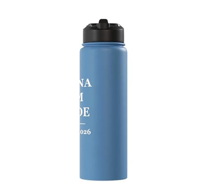 Magna Cum Laude Class Of 2026 Distinction Degree Graduation Stainless Steel Insulated Water Bottle - color: Light Blue