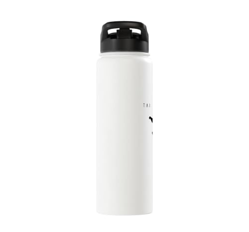Tai Chi Instructor/Tai Chi Students/Tai Chi Posture Stainless Steel Insulated Water Bottle - color: White
