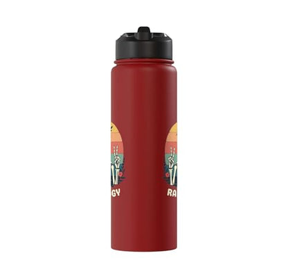 Funny Radiology Student Graduation Xray Technician Men Women Stainless Steel Insulated Water Bottle - color: Red