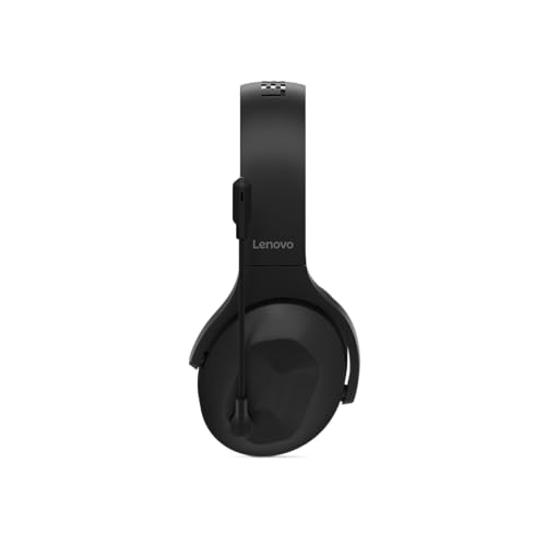 Lenovo Legion H410 Wireless Gaming Headset, Bluetooth or 2.4 GHz USB-A Connection, Lightweight (304 Grams), Adjustable Headband, Flip to Mute Mic, Black