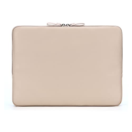 MOSISO Laptop Sleeve Bag 16 inch Compatible with MacBook Air 15 inch 2026-2023 M4 M3 M2/Pro 16 inch 2026-2019 M4 M3 M2 M1, 15-15.6 inch Notebook, PU Leather Padded Bag Waterproof Case, Apricot - color: Apricot, size: 16 inch