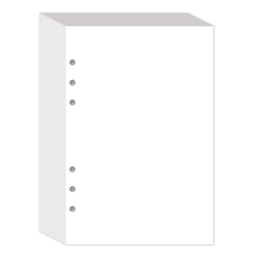 (3-Pack) A5 Blank Paper - 6-Hole Punched Paper Refills for A5 Binder, 240 Sheets/480 Pages Printer Paper, 100gsm, White, 5.6'' x 8.2'' - size: 5.8"x8.2", style: 3-Pack