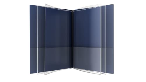 Nicky's® Multi Pocket Organizer, 10 or 14 Page Folder, Waterproof, Patented Tear-Resistant, Flexible Plastic, Proudly Made in USA, Binder Substitute. (10-in-1 Clear Inside/Navy Blue Outside) - color: 10-in-1 Clear (Navy Blue)
