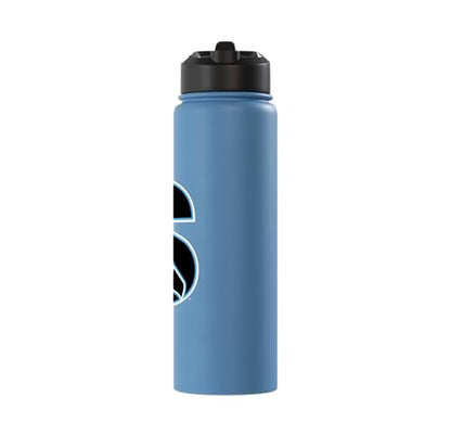 Stockton University Ospreys S Mark Stainless Steel Insulated Water Bottle - color: Light Blue
