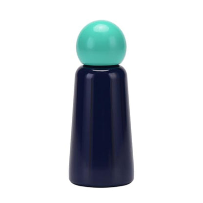 350ML/12oz Creative and Cute Stainless Steel Insulated Cup, Student Portable Outdoor Sports Water Bottle - Green Indigo Edition - 350ML - color: Green Indigo Version