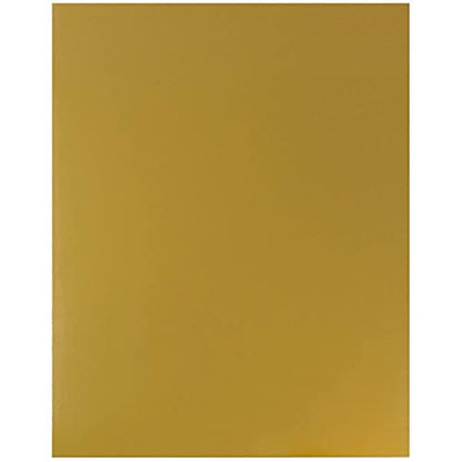 JAM PAPER Laminated Two Pocket Glossy School Folders - Letter Size - High Gloss Gold - 6/Pack - color: Gold, size: Pack of 6 Folders